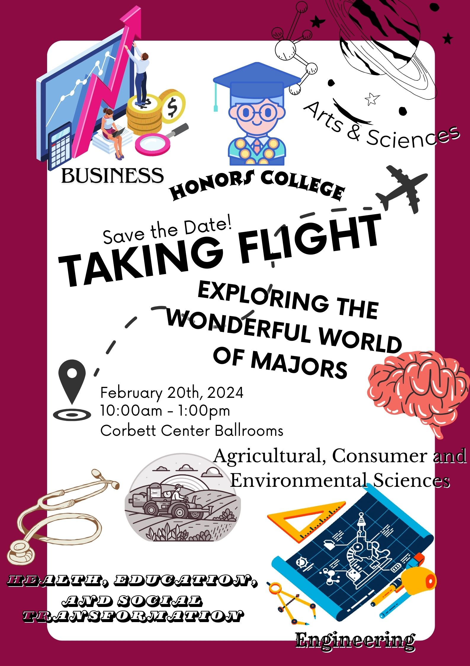 A poster outlining the upcoming Academic Fair